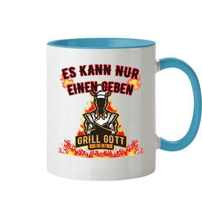 BBQ Grill Gott Es kann nur einen geben - Tasse zweifarbig