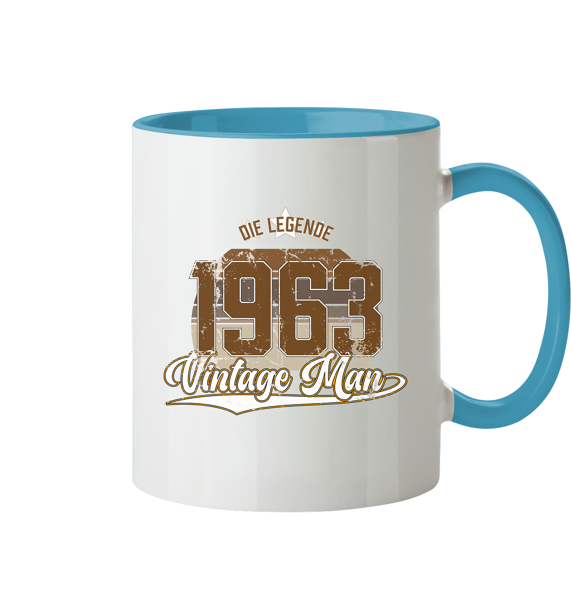 Vintage Man 1963 60.Geburtstag - Tasse zweifarbig