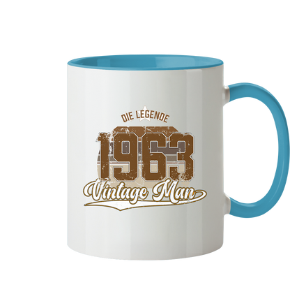 Vintage Man 1963 60.Geburtstag - Tasse zweifarbig