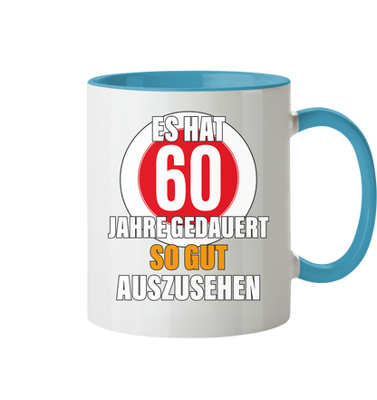 Es hat 60 Jahre gedauert 60. Geburtstag - Tasse zweifarbig