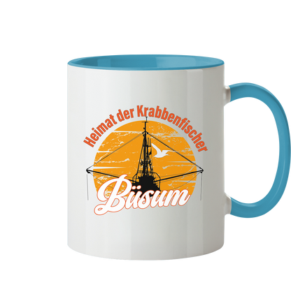 Büsum Heimat der Krabbenfischer - Tasse zweifarbig