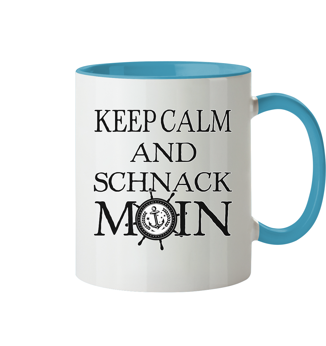 Keep Calm and schnack Moin - Tasse zweifarbig