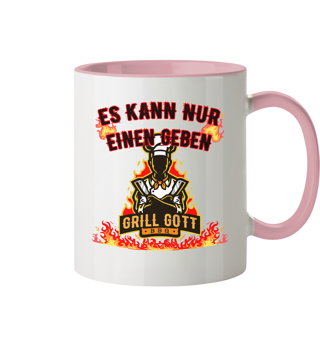 BBQ Grill Gott Es kann nur einen geben - Tasse zweifarbig