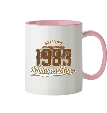 Vintage Man 1983 40.Geburtstag - Tasse zweifarbig