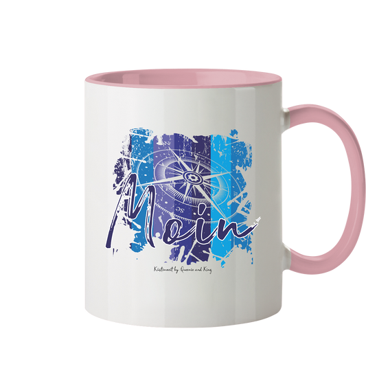 Moin Kompass Aquarell - Tasse zweifarbig