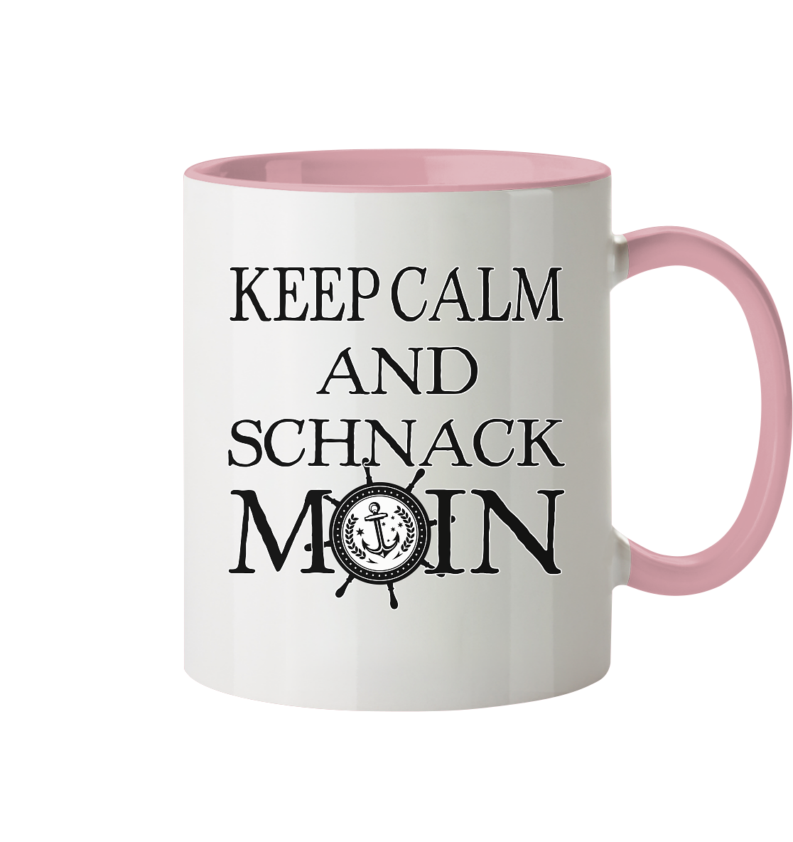 Keep Calm and schnack Moin - Tasse zweifarbig