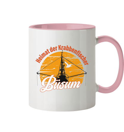 Büsum Heimat der Krabbenfischer - Tasse zweifarbig